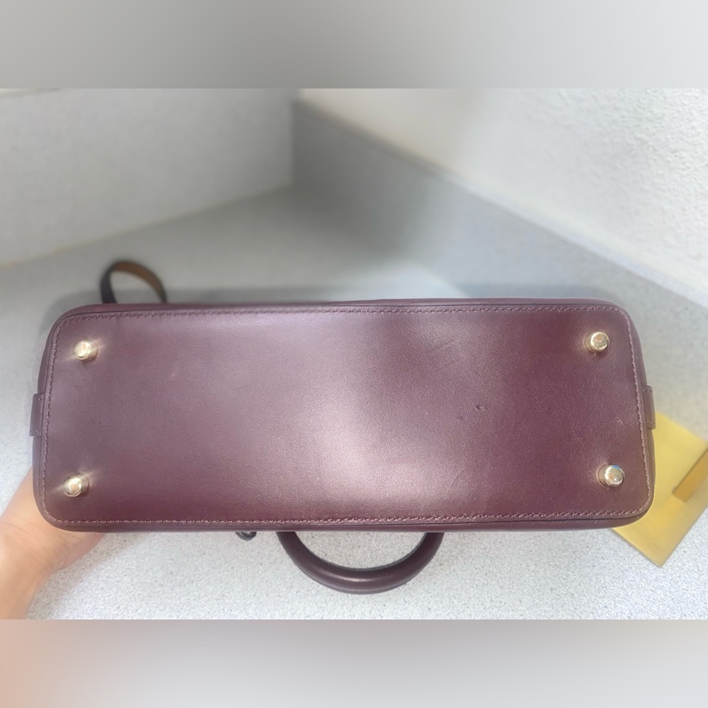 Coach Signature Debossed Patent Oxblood Mini Sierra Crossbody GUC - Picture 11 of 15